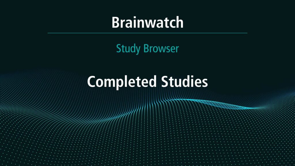 BrainWatch - Study Browser Chapter 4 - Completed studies