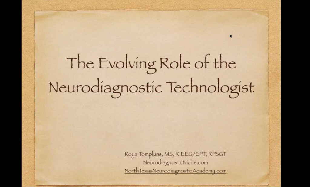 Evolving role of neurodiagnostic technologist