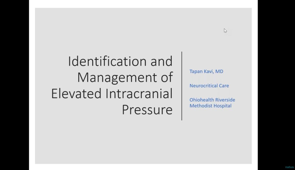 Identification & Management of Elevated Intracranial Pressure