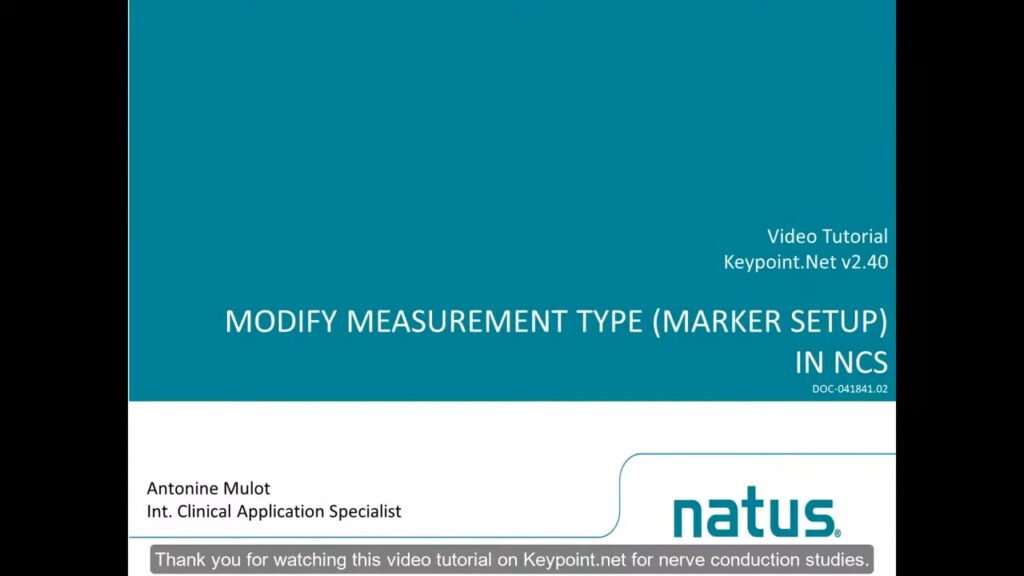 Modify Measurement Type Marker Setup in NCS