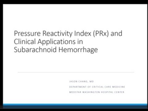 PRI Index and Clinical Application in Subarachnoid Hemorrhage