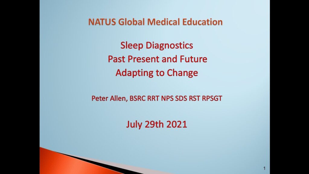 NTA - Sleep Diagnostics, Past, Present and Future, Adapting to Change