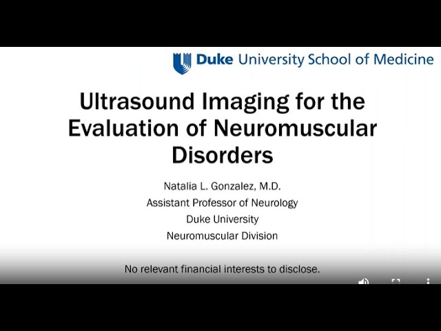 Ultrasound Imaging for the Evaluation of Neuromuscular Disorders